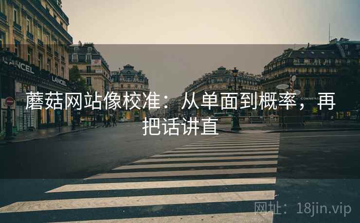 蘑菇网站像校准:从单面到概率,再把话讲直 蘑菇网站像校准:从单面到概率,再把话讲直